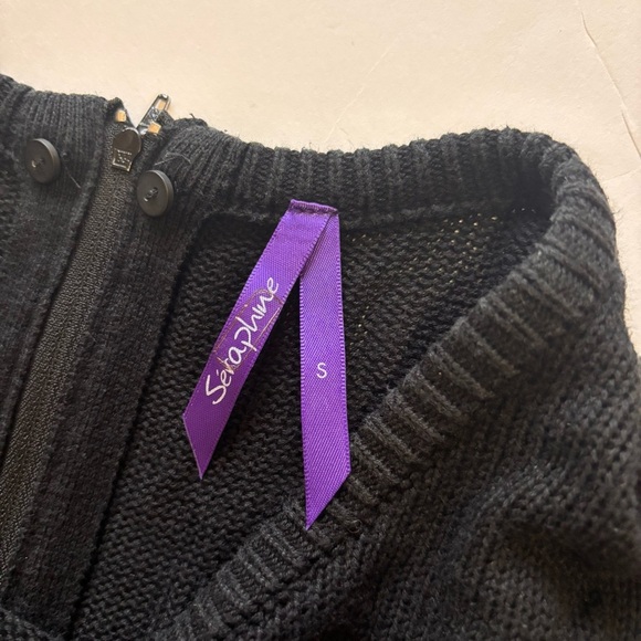 Seraphine maternity Black Knit Sweater viscose size s - Picture 4 of 6